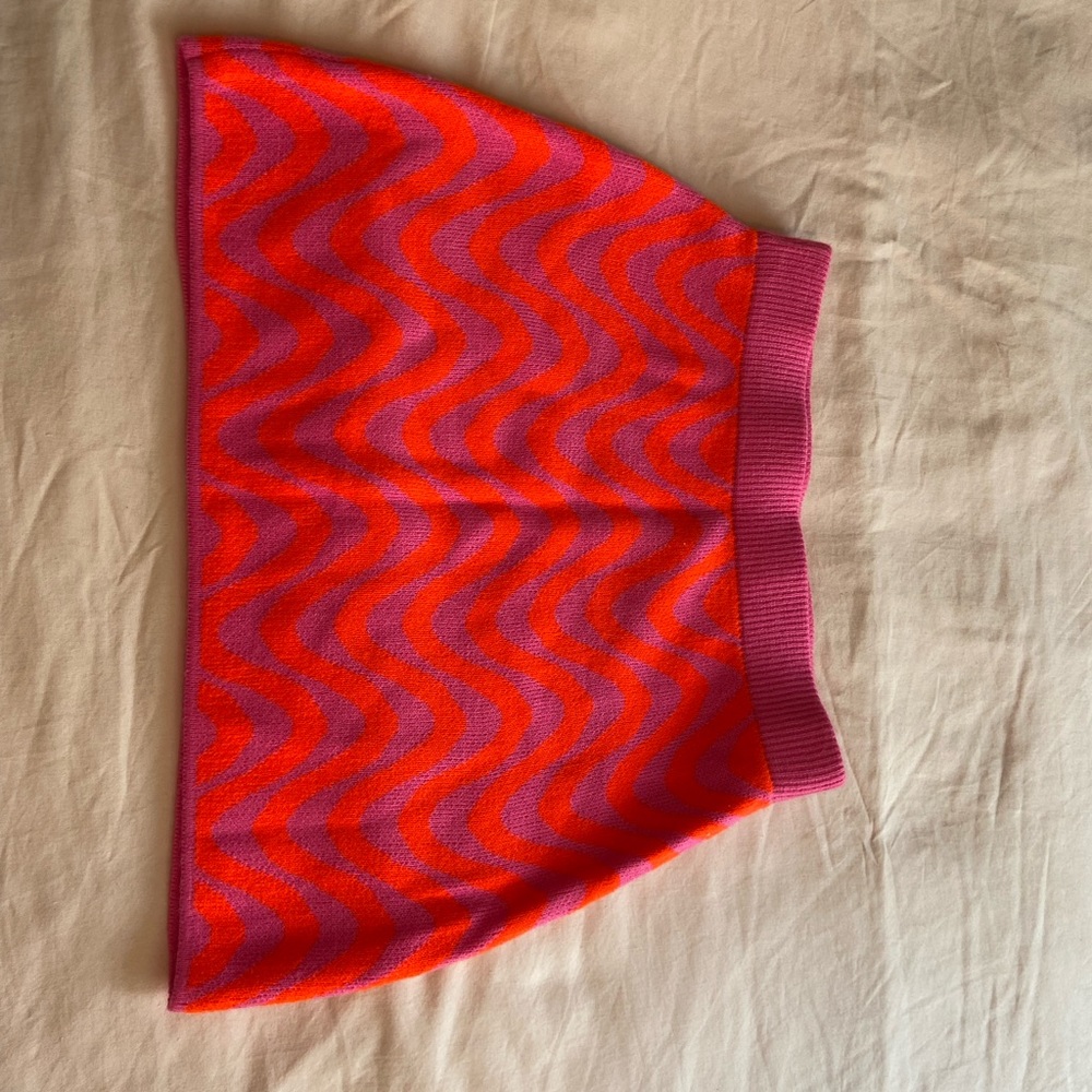 Bright coloured mini skirt